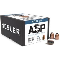 Nosler 44848 Assured Stopping Power  9mm .355 115 gr Jacketed Hollow Point 250 Per Box