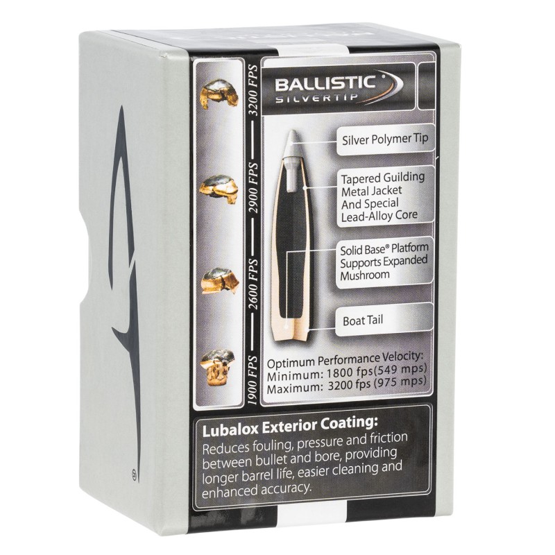 Nosler 51170 Ballistic Silvertip  30 Cal .308 180 gr Spitzer Point 50 Per Box