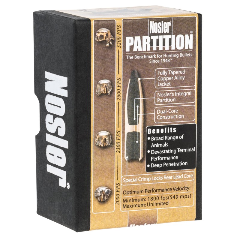 Nosler 16316 Partition  22 Cal .224 60 gr Partition Spitzer 50 Per Box