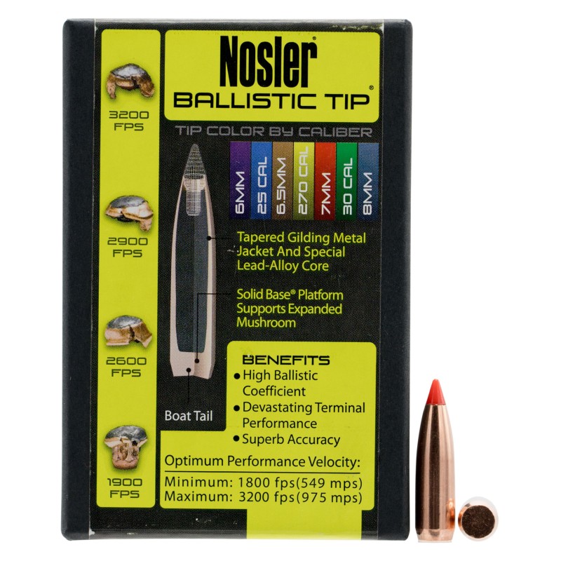 Nosler 28120 Ballistic Tip  7mm .284 120 GR Spitzer 50 Per Box