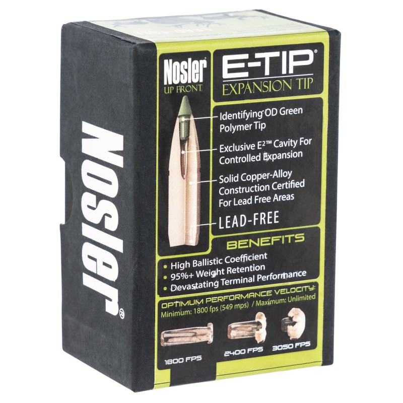 Nosler 59180 ETip  30 Cal .308 180 gr Spitzer 50 Per Box