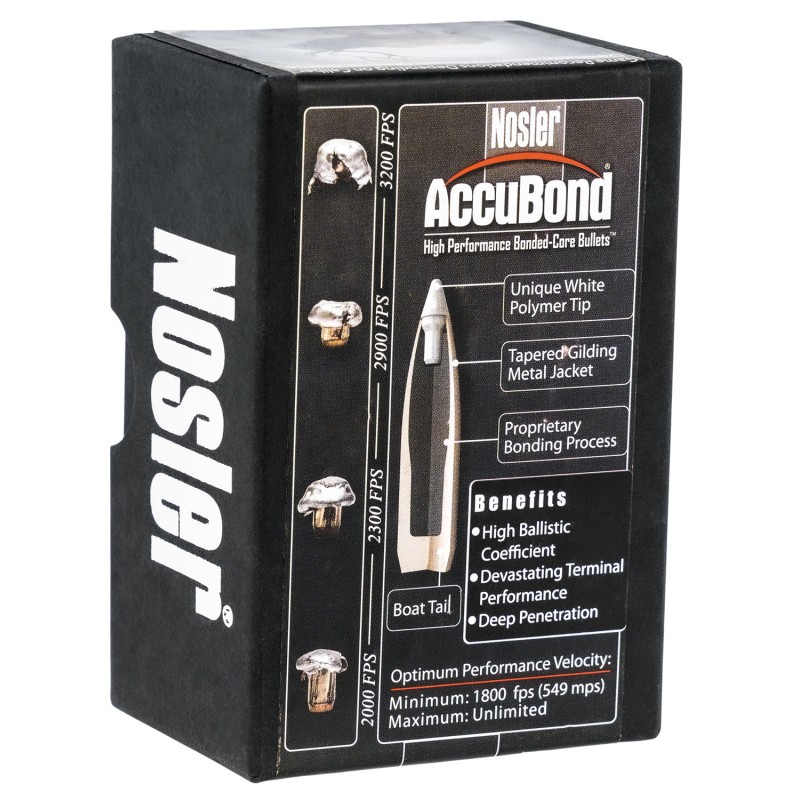 Nosler 57873 AccuBond  6.5 Creedmoor .264 140 gr Spitzer Point 50 Per Box