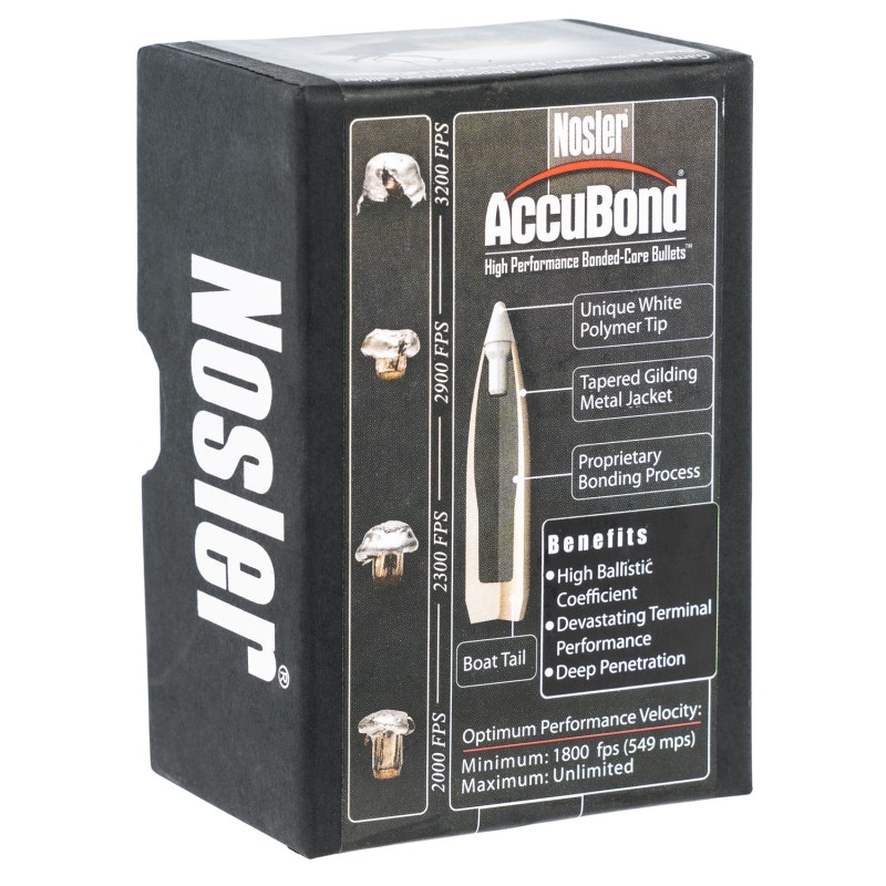 Nosler 56357 AccuBond  6mm .243 90 gr Spitzer Point 50 Per Box