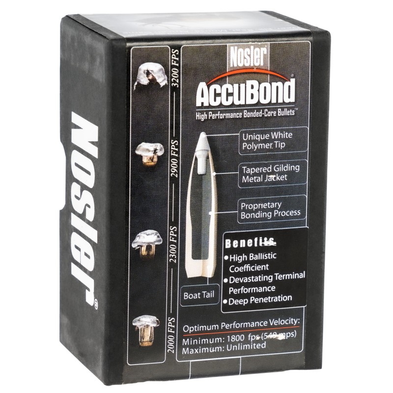 Nosler 54951 AccuBond  7mm .284 150 gr Spitzer Point 50 Per Box