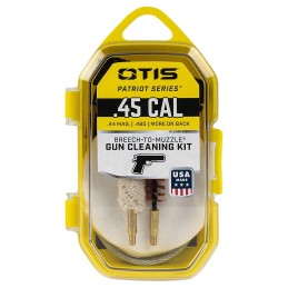 Otis FG70145 Patriot Cleaning Kit 45 Cal Pistol 15 Pieces Yellow Plastic Box Case