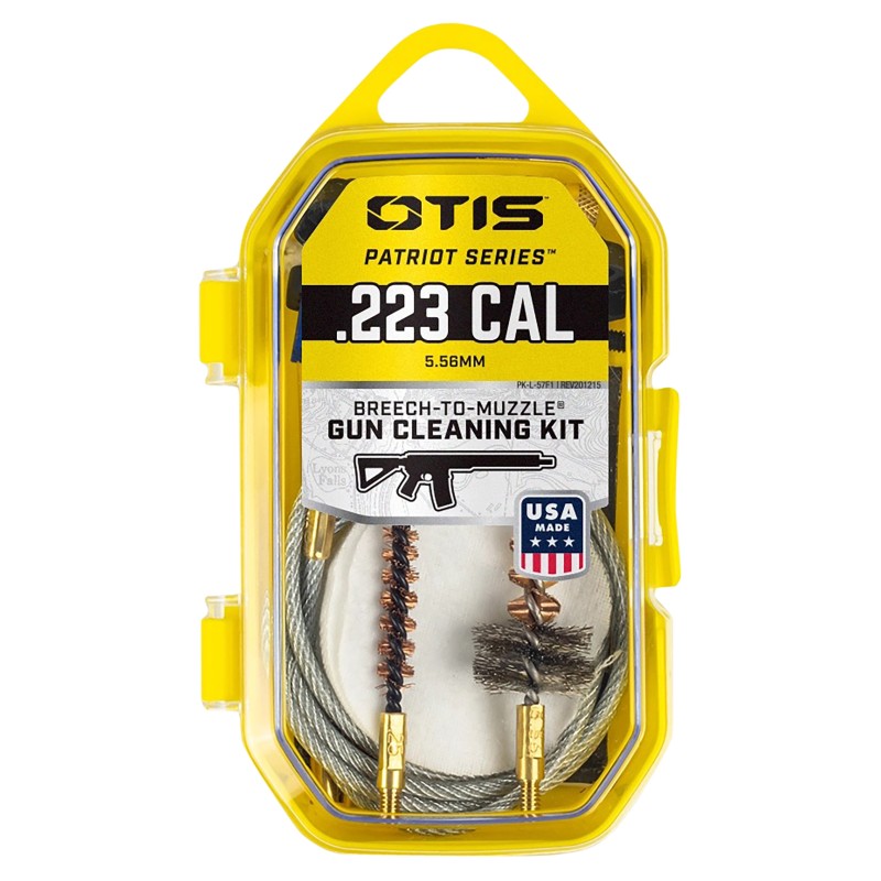 Otis FG70125 Patriot Cleaning Kit .223 Rem 5.56 Rifle15 Pieces Yellow Plastic Box Case