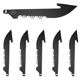 Outdoor Edge RRS30K6C Replacement Blades  6 3 Black Drop Point Serrated 420J2 SS Blades