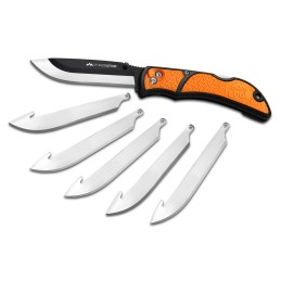 Outdoor Edge RLB30C RazorLite  3.50 Folding Drop Point Tanto Plain 420J2 SS Blade BlackOrange Polymer Handle