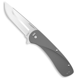 Outdoor Edge VX130A Razor VX1 EDC 3 Folding Plain Satin 420J2 SS Blade Gray Anodized Aluminum Handle