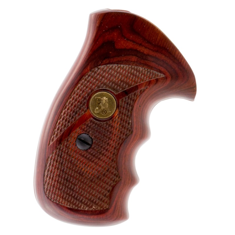 Pachmayr 63020 Renegade Grip Checkered Rosewood Laminate with Finger Grooves for SW KL Frame