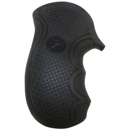 Pachmayr 02483 Diamond Pro Grip Diamond Checkering Black Rubber with Finger Grooves for Ruger SP101