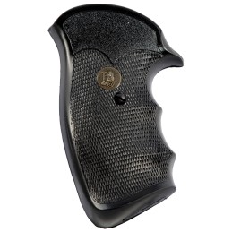 Pachmayr 03175 Gripper Grip Checkered Black Rubber with Finger Grooves for Ruger SecuritySix