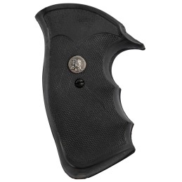 Pachmayr 05058 Decelerator Grip Checkered Black Rubber with Finger Grooves for Ruger RedHawk