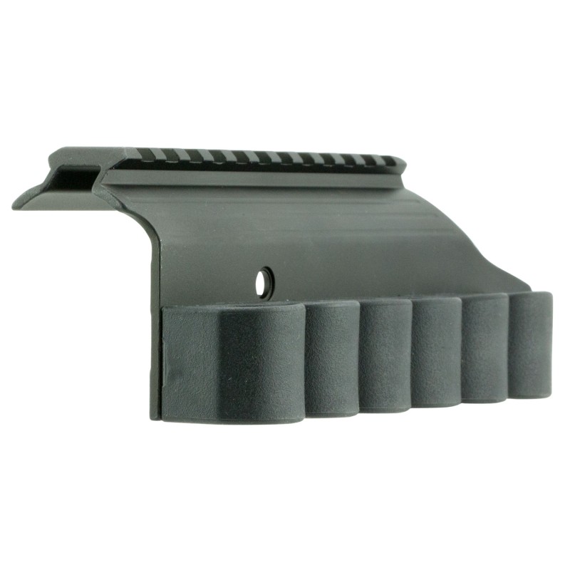 TacStar 1081029 Sidesaddle Rail Mount  Shotgun 12 Gauge Black Polymer wAluminum Mounting Plate with Rail Mossberg 500 and 590 mo