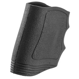 Pachmayr 05125 Gripper  made of Rubber with Black Finish Finger Grooves  SlipOn Design for Universal Handgun