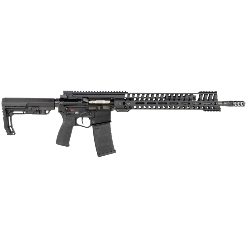 Patriot Ordnance Factory 01143 P415 Edge 223 Rem5.56x45mm NATO 16.50 301 Black Hard Coat Anodized 6 Position MFT Stock