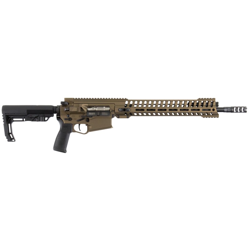 Patriot Ordnance Factory 01467 Revolution Gen4 308 Win7.62x51mm NATO 16.50 201 Burnt Bronze 6 Position MFT BMS Minimalist Stock 