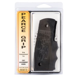 Pearce Grip PG19111 Finger Groove Insert FG Black Rubber for 1911 Government