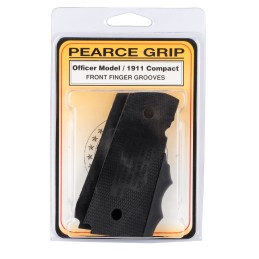 Pearce Grip PGOM1 Finger Groove Insert  Black Rubber for Kimber 1911 Compact