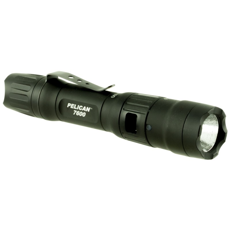 Pelican 7600 Tactical Flashlight  Black Anodized  37479944 Lumens WhiteRedGreen LED