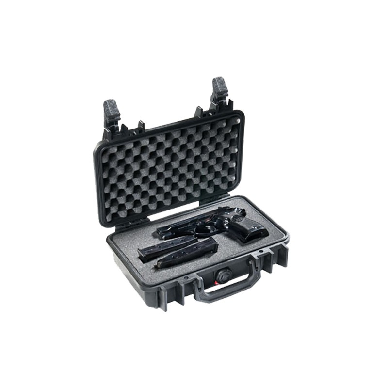 Pelican 1170 Protector Case made of Polypropylene with Black Finish Foam Padding Stainless Steel Hardware  Double Throw Latches 