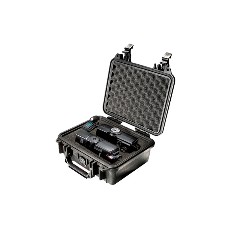 Pelican 1200 Protector Case made of Polypropylene with Black Finish Foam Padding Stainless Steel Hardware  Double Throw Latches 