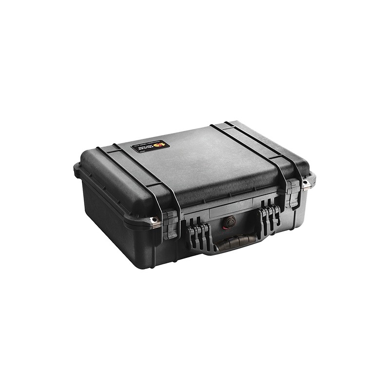 Pelican 1520 Protector Case made of Polypropylene with Black Finish Foam Padding OverMolded Handle Stainless Steel Hardware  Dou