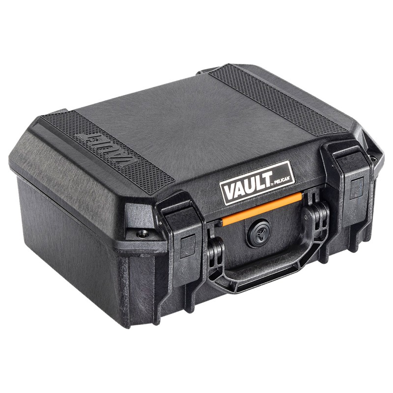 Pelican VCV200 Vault Case Medium Size made of Polymer with Black Finish Heavy Duty Handles Foam Padding  2 Push Button Latches 1