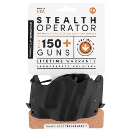 Stealth Operator H60221 Compact Clip Holster OWB Black Polymer Compatible wSpringfield XD Glock Except 42 Taurus 247 Belt Clip M