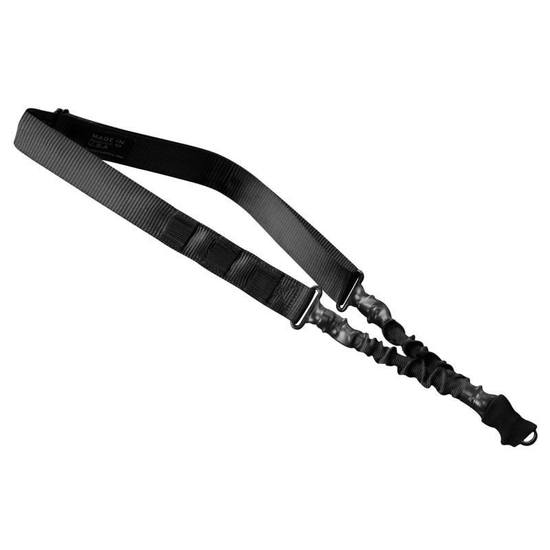 Phase 5 Weapon Systems SLGBLK Single Point Sling Adjustable Bungee Black Nylon Strap wElastic ShockCord for RifleShotgun