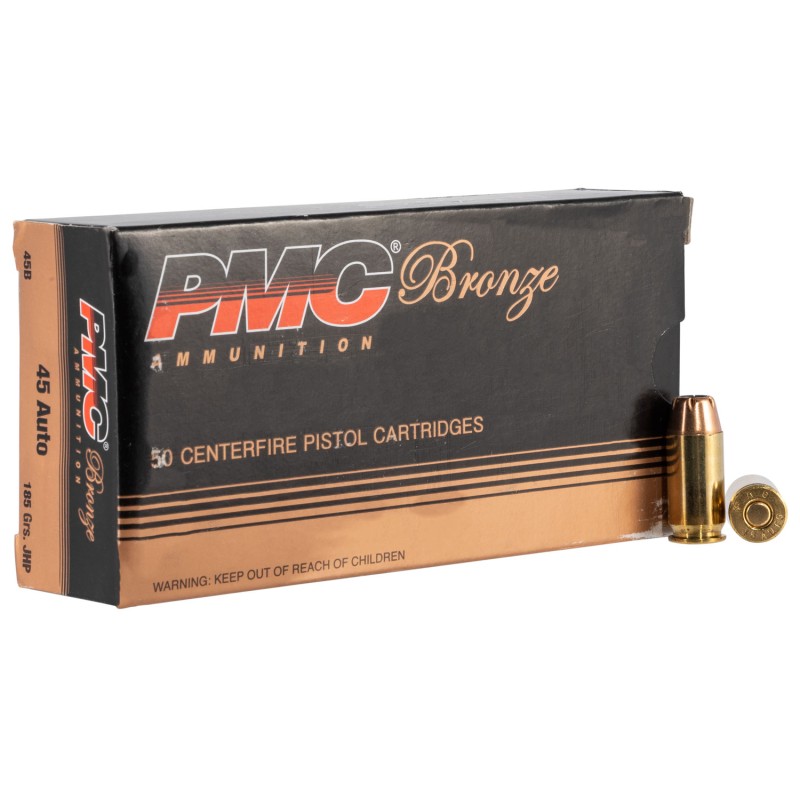 PMC 45B Bronze  45 ACP 185 gr Jacket Hollow Point 50 Per Box 20 Case