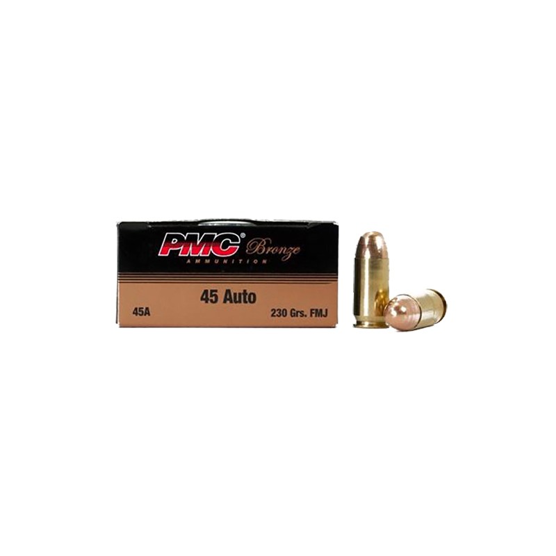 PMC 45ABP Bronze Battle Pack 45 ACP 230 gr Full Metal Jacket 250 Per Box 3 Case