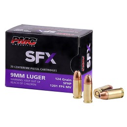 PMC 9SFX SFx  9mm Luger 124 gr StarFire Hollow Point 50 Per Box 20 Case