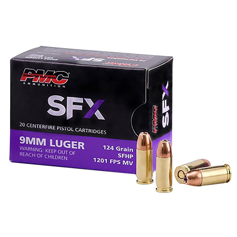 PMC 9SFX SFx  9mm Luger 124 gr StarFire Hollow Point 50 Per Box 20 Case