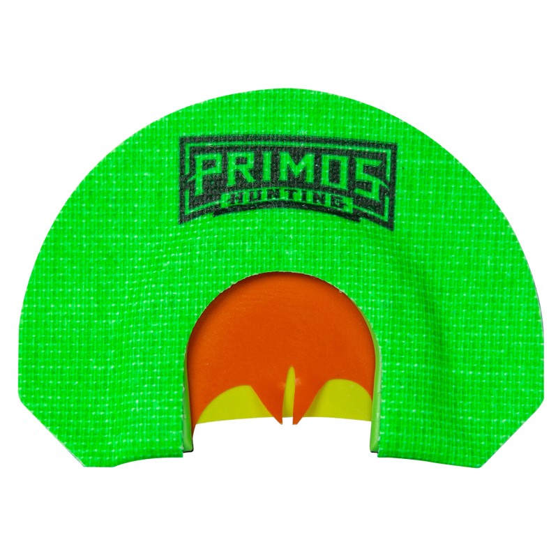 Primos PS1267 The Lucy  Diaphragm Call Triple Reed Turkey Hen Sounds Attracts Turkey Green Plastic Bat Cut