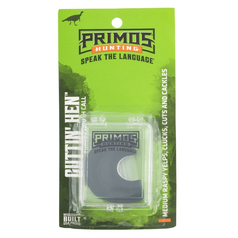 Primos 111 Cuttin Turkey Diaphragm Call Triple Reed Attracts Turkey Hen Yellow Plastic