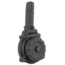 ProMag DRMA20 Standard  50rd Drum 9mm Luger Compatible wGlock 43X48 Black DuPont Zytel Polymer