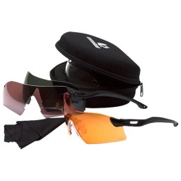 Pyramex VGSB88KIT Drop Zone Glasses Kit Multi Lens AntiFog Black Frame