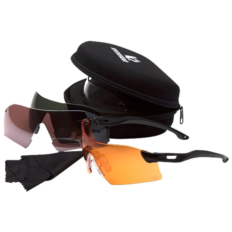 Pyramex VGSB88KIT Drop Zone Glasses Kit Multi Lens AntiFog Black Frame