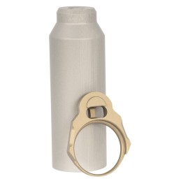 Q LLC ACCHBTUBESLEEVE Honey Badger Buffer Tube Sleeve Gray with End Plate