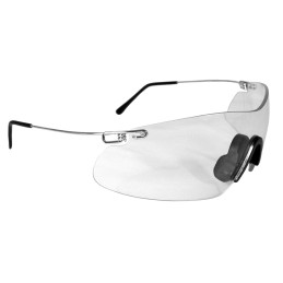 Radians CP5710CS Clay Pro Shooting Glasses Adult Clear Lens Wraparound Silver Frame