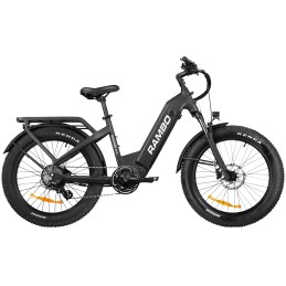 Rambo Bikes SAV20BK The Savage 2.0 Step Thru Black Shimano High Performance 8 Speed 750W1000W Rambo Hub Motor Up to 30MPH Speed