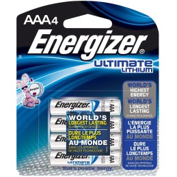 Energizer L92SBP4H3 AAA Ultimate 1.5V Lithium Qty 4 Single Pack