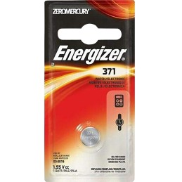 Energizer 46370075 371 Battery  Silver Oxide 1.55 Volt Qty 72 Single Pack