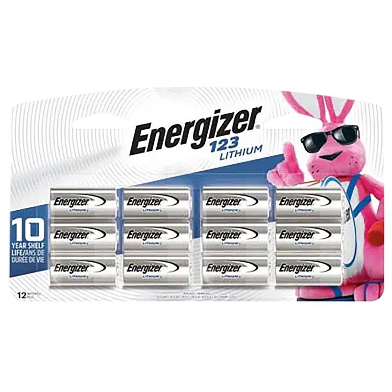 Energizer EL123BP12 123 Lithium Battery  Lithium 3.0 Volt Qty 24 12 Pack