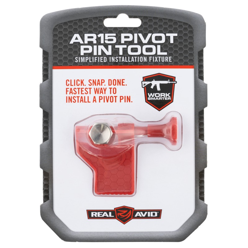 Real Avid AVAR15PPT Pivot Pin Tool Red Polymer Rifle for AR15 Includes Detent Plunger Large Pin  Install Tool