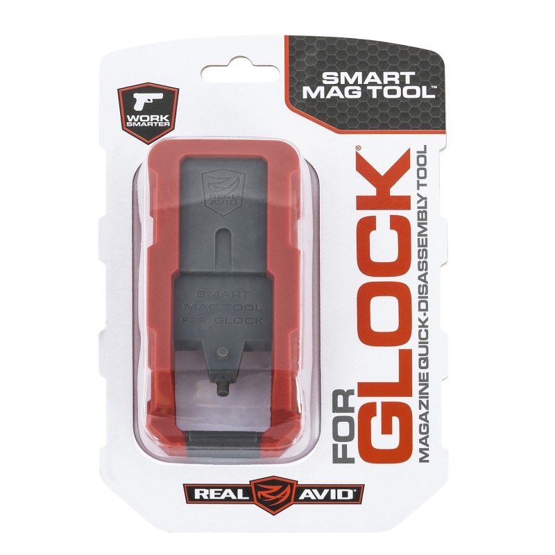 Real Avid AVGLOCKMT Smart Mag Tool  Compatible wGlock GrayRed Plastic