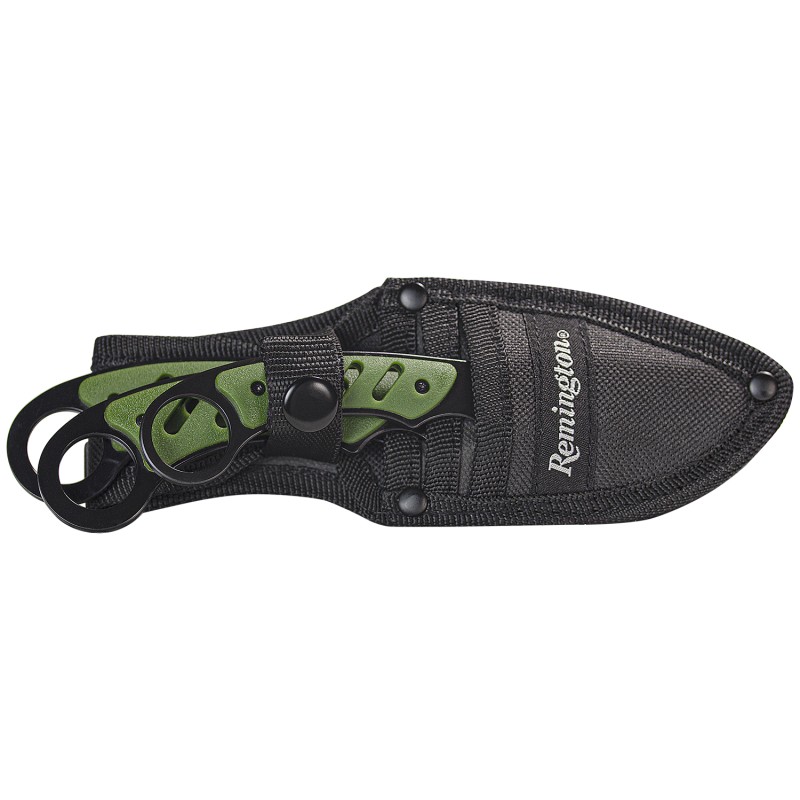 Remington Accessories 15679 Sportsman  7.25 Gut Hook7.25 Skinner6.5 Caping Knife Skinner Stonewashed Black Matte BlackOD Green T