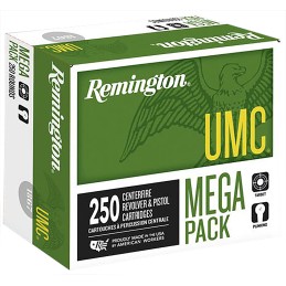 Remington Ammunition 23777 UMC Mega Pack 9mm Luger 115 gr Full Metal Jacket 250 Per Box 4 Case