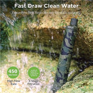 Water Filter Straw Camo